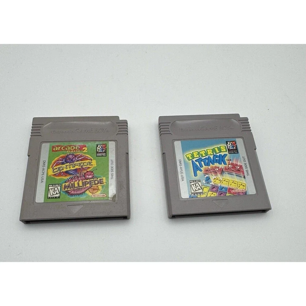 Tetris Attack and Arcade Classics 2: Centipede and Millipede Gameboy